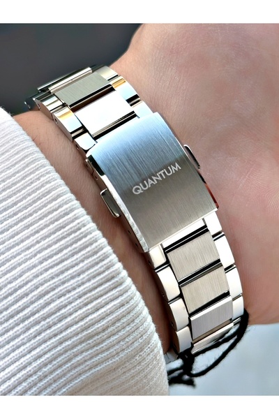 Quantum Function 24 Months Guarantee Silver Sapphire Glass Color Men's Wristwatch 1219S.330Mr