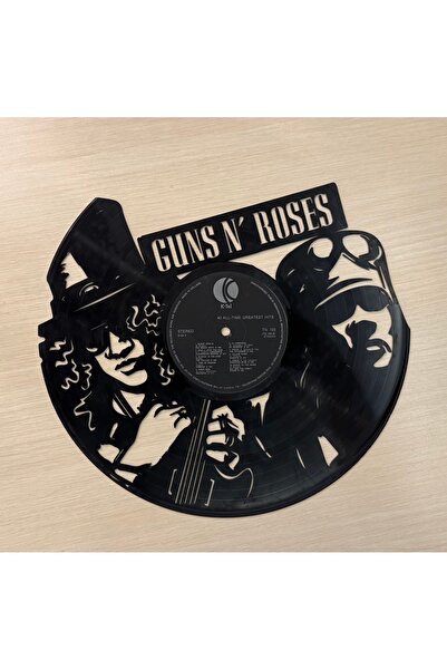 Bi' Dünya Wall Decor Guns 'N' Roses - Gerçek Plaktan Lazer Kesim, Dekoratif Plak (LP) (DEKORLUKTUR, DİNLENEMEZ)