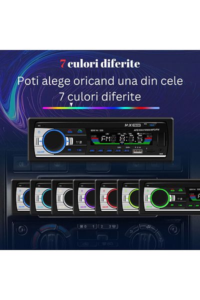 MaxTech Radio mp3 Player, Car Cassette Player 4x60W with Remote Control, Bluetooth 5.0 Functions, CardSD, Dual USB, Aux