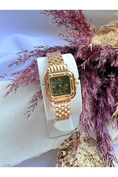 TD TRENDDURAGI ساعة يد نسائية ريترو فينتاج مربعة بأرقام رومانية باللون الذهبي...