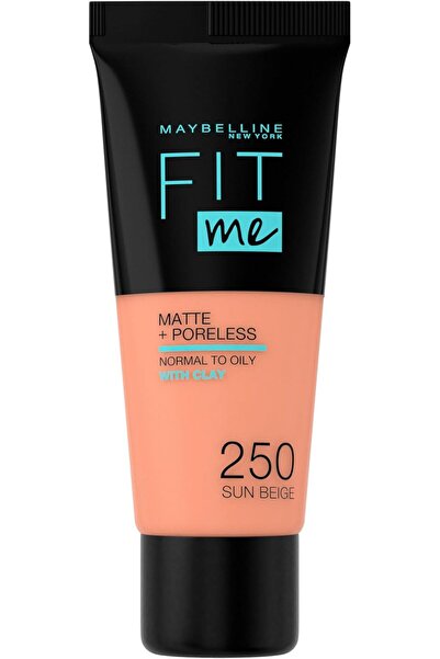 Maybelline New York كريم أساس فيت مي مات + بورليس، 250 صن بيج، مايبيلين نيويورك