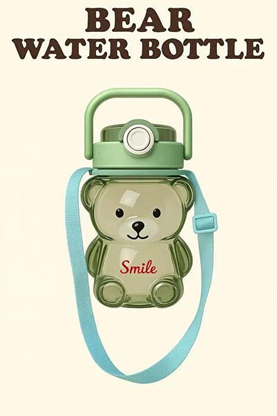 Tatlı Sebep Teddy Bear Water Bottle with Teddy Bear Water Bottle Figure Teddy Bear Water Bottle 1000ml