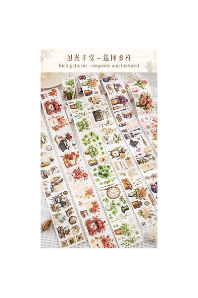 İthal G15-2M Objects and Flower Washi Tape - Number : 1