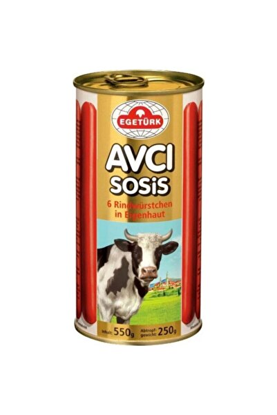 Nestle Avcı Sosis %100 Sığır Eti - Bürüt: 550g, Net: 250g