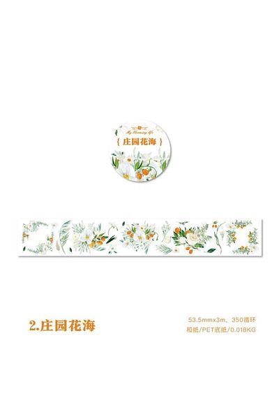 İthal H8-3M Flower Washi Tape - Number : 2