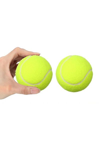 TrioStore Set 2 mingi de tenis pentru câini, TrioStore®, cauciuc/polipropilenă, 6,5 cm, verde neon