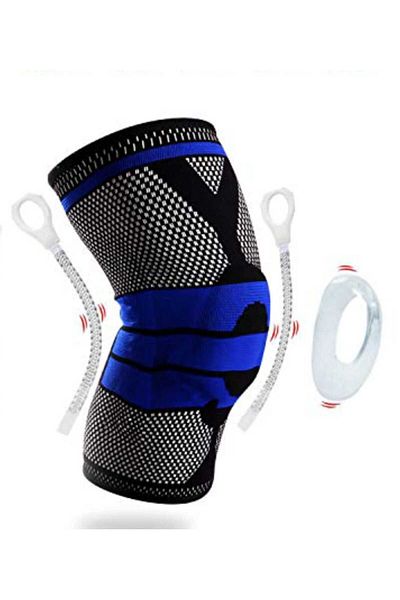OEM Knee brace with silicone cushion, with metal springs made of breathable material, ideal for active