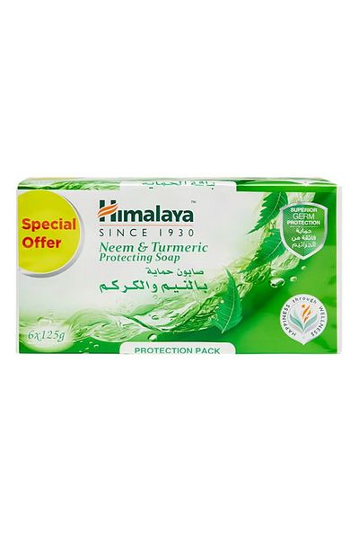Himalaya 6 packs of Neem and Turmeric Soap Bars, 125g