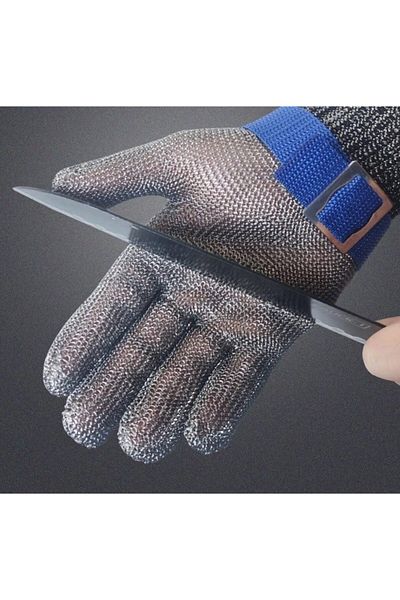 OEM Set 1+1 Cut-resistant Glove, Steel Mesh, Butchers/Chefs