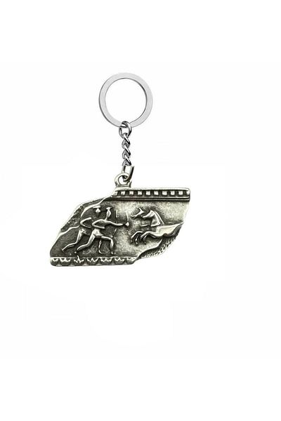 Herşey Nota Unisex Keychain with Ancient Symbol Figure – Historical and Cultural Accessory