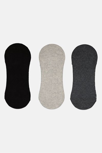 Tapout Men 3 Pairs Solid Ankle Socks, Multicolor