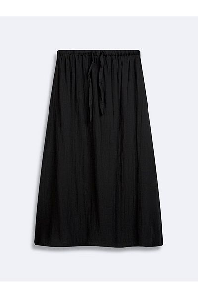 Ltb Basic Midi Black Skirt