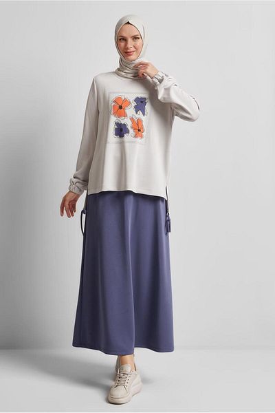 Alvina Printed Skirt Tracksuit Set 44725