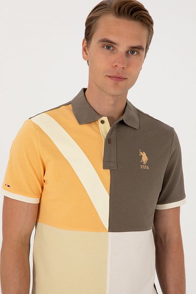 U.S. Polo Assn. Ανδρικό μπλουζάκι με κανονική εφαρμογή Mink Polo Neck 50300140-vr052