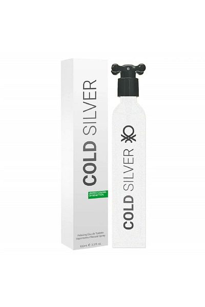 Benetton Cold Silver Eau De Toilette For Men 100ml