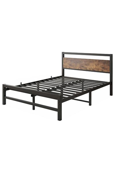 sharpdo Metal Platform Bed Frame, No Box Spring Required, Single Bed, With Heavy Duty Strong Support Slats
