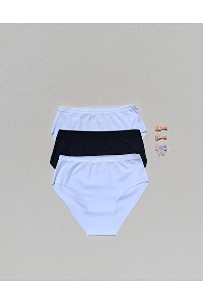 siyalife Chiloți de damă din Lycra, fără sudură, tăiat cu laser, fără marcaj, 3 piese, slip bikini