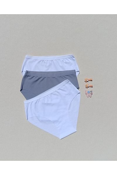 siyalife Women's Lycra Shaping Seamless Laser Cut No Trace 3-Piece Panties Bikini Slip