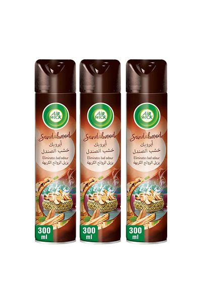 Air Wick Aerosol Sandalwood Scent 3 x 300 ml