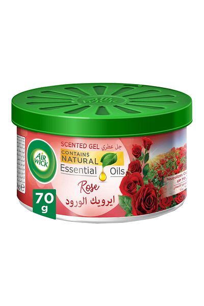 Air Wick Air Freshener Scented Gel Can Rose Scent 70 g Long-Lasting Odor Neutralizer for Home