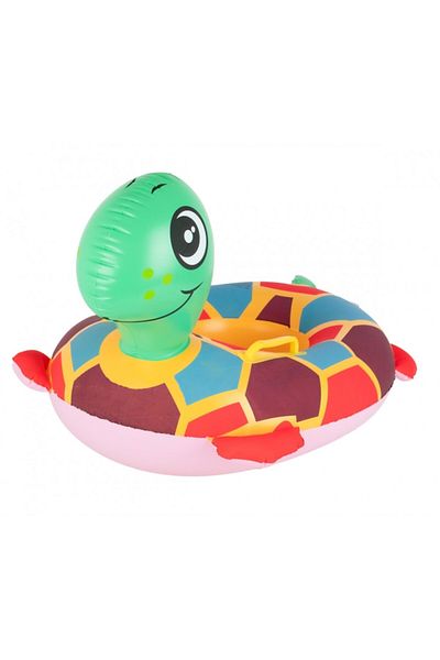 Ikonka Inflatable Baby Swimming Ring Turtle 66x40cm