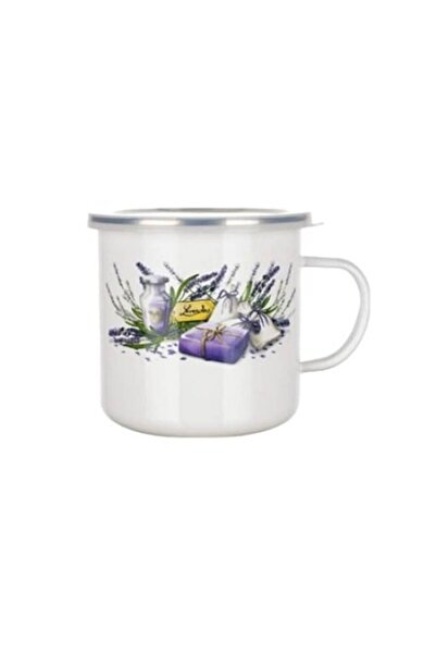 BANQUET Cană Email cu capac de plastic, 700 ml, Banquet Lavanda