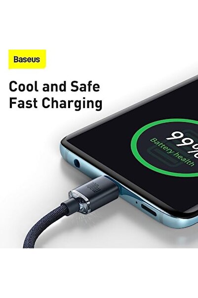 Baseus PD 100W Type C Cable, Braided Fabric High-Speed 480 Mbps Data Transfer Cable for iPhone 15 Pr