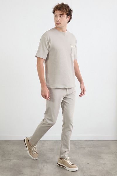 Fulla Moda Μπλουζάκι με τσέπη Crew Neck