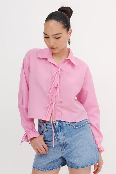 Addax Button Tie Shirt G2022