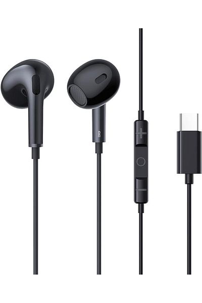 Baseus Type C Earphones Encok CZ17, Semi-In-ear Headphones with Microphone USB C Wired Earphones for