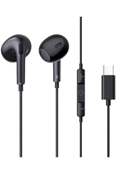 Baseus Type C Earphones Encok CZ17, Semi-In-ear Headphones with Microphone USB C Wired Earphones for