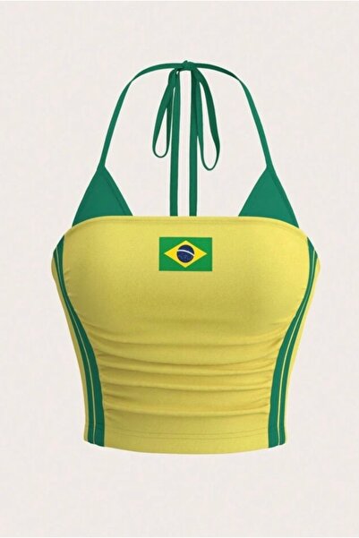 Köstebek Brasil Retro Style Зелена блузка на бретельках