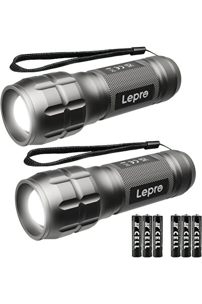 LEPRO مصباح يدوي LED يعمل بالبطارية، مصباح يدوي صغير وساطع، قابل لضبط التركيز...