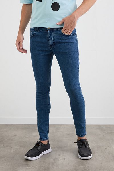 Fulla Moda Skinny Jean παντελόνι με φερμουάρ