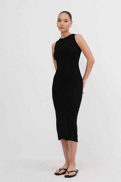 Addax Rochie Midi Modal Canelură E0385-A4