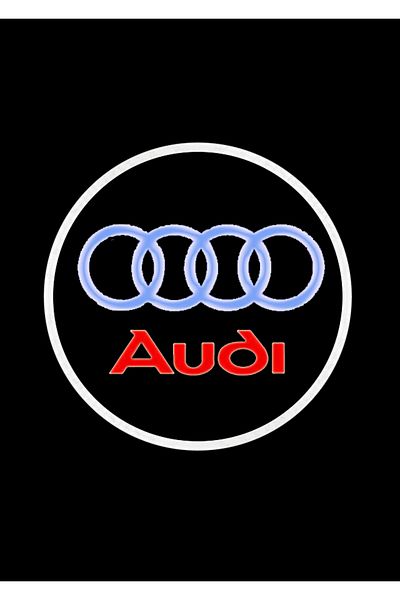 EarthKeepers Set de 2 holograme LED, THK, cu logo Audi, pentru uși auto, întrerupător inteligent cu senzor, proiecție HD