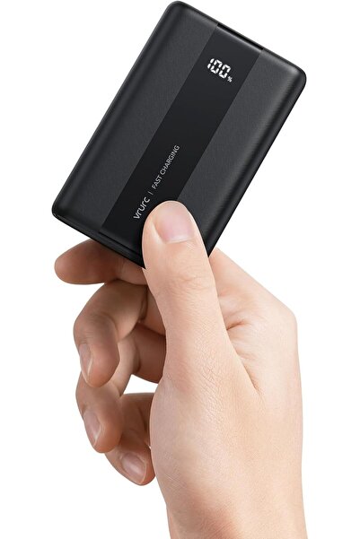 Generic VRURC Power Bank 20000mAh USB-C 22.5W Portable Charger PD & QC 3.0 LED Display (Black)