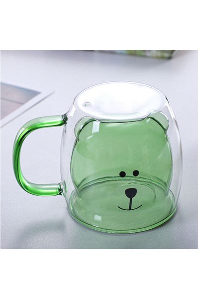 sharpdo Double Glass With Handle - Inverted Bear Shape