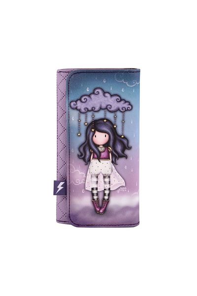 Santoro Gorjuss Large Leather Wallet Whatever The Weather - Little Storm Cloud, 10 X 19 X 3 Cm