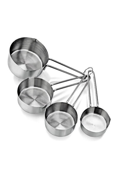 TT Tahtakale Toptancıları مجموعة ملاعق قياس معدنية مقاومة للصدأ مكونة من 4 قطع