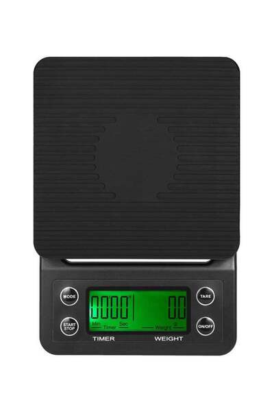 fulina Coffee Drip Scale, Kitchen Scale, Electric LCD Display, with Timer Weight up to 3kg, Black
