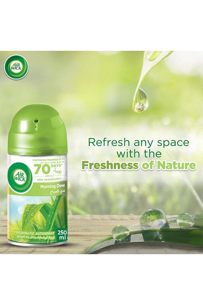 Air Wick Freshmatic Autospray Kit Morning Dew Scent 250 ml