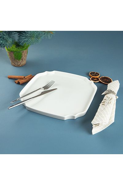 Aryıldız Lunar Square Serving Plate 27 cm
