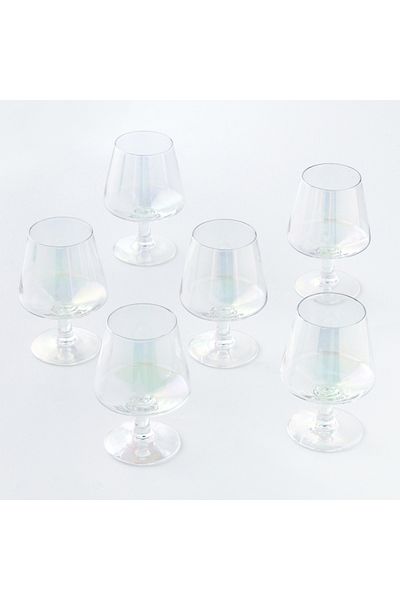 sharpdo 6-Pieces 480 ml Flat Diamond Glass High Foot Fruit Juice Cup Beverage Cup
