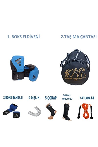 adidas Boks, Kick Boks, Muay Thai, Mma Sporcu Çantalı Adidas Combat50 Boks Eldiveni Seti, Gifttoom