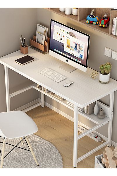 sharpdo Simple Modern Desk Easy To Clean Computer Desk Suitable For Gaming Room Bedroom Office 100*45*70cm