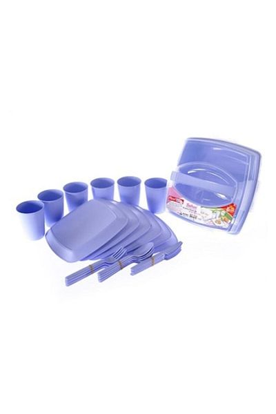OEM Set serviciu din plastic, pentru picnic/camping, 32 piese, Plast Art