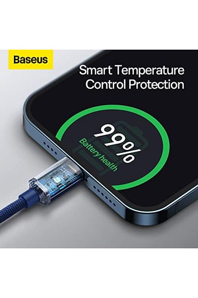 Baseus PD 20W USB C to Lightning Cable, Braided Fast Charger iPhone Cable with High-Speed Data Trans