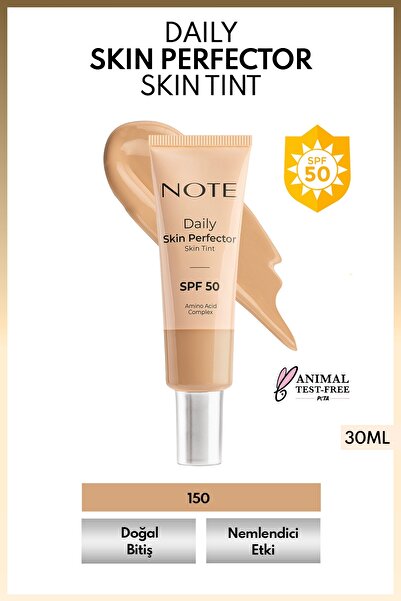 NOTE Daily Skin Perfector Skin Tint SPF 50 Ton Eşitleyici Doğal Bitişli Renkli Nemlendirici - 150