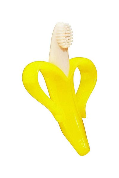 ENAR Bendable Soft Silicone Infant Training Toothbrush and Teether for Kids